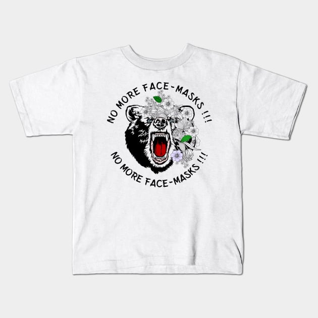 No more Face Masks Kids T-Shirt by Coron na na 